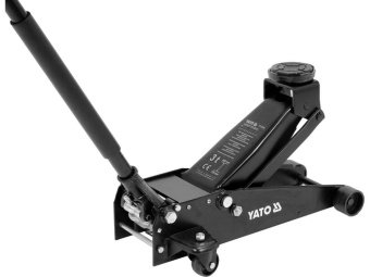 YATO Домкрат гідравлічний підкатний YATO: навантаження- 3 т, межі підйому- 130- 465 мм  | YT-17214