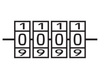 VOREL Замок навісний з кодовим замиканням : латунний корпус- 50х 13.9х46 мм, сталев дуга- 34х32х 6 м