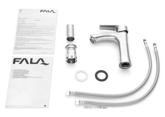 FALA Змішувач води для умивальника "STEELY 3" з кульовим регулятором  | 75803