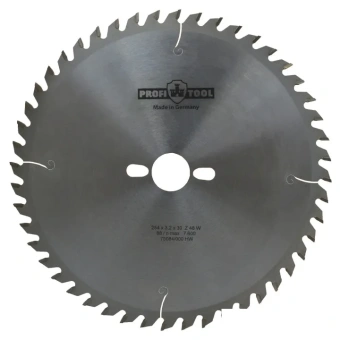Диск пильный по дереву 254х3.2х2.2х30 мм, Z=48, форма зуба UW (ATB), продольный рез PROFITOOL