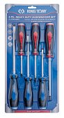 KING TONY Набор отверток 6 предметов, силовые, #14B2+14B1 | 30206AMRB
