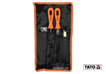 YATO Засоби для гостріння відрізних ланцюгів з напильником YATO : Ø=4 мм, 4 шт  | YT-85040