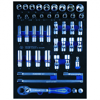 KING TONY Набор инструментов для тележки 259 пр. в мягких ложементах (без тележки) (EVA ложемент) | 