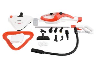 LUND Швабра парова з індикатором UV мережева : 1500 Вт, ємність- 550 мл, t= 110°С, 14 насадок  | 672