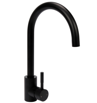 FALA Змішувач води для раковини "STEELY BLACK 1" з кульовим регулятором, чорний  | 75852