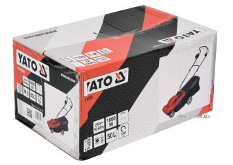 YATO Газонокосарка на 4-х колесах електромережева YATO, 1800 Вт, обрізний діап. Ø= 38 см, ємн.- 50 л