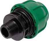 FLO Муфта до водяних пластикових труб з зовн. різьбою 25 мм- 1/2" поліпропіленова, для тиску 1 MPa |