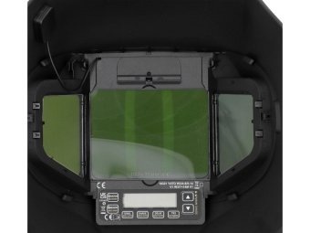 Маска електрозварювальника YATO TRUE COLOR з автозатемнюв фільтром 117х 156х 9,4мм, вічко- 108х82 мм