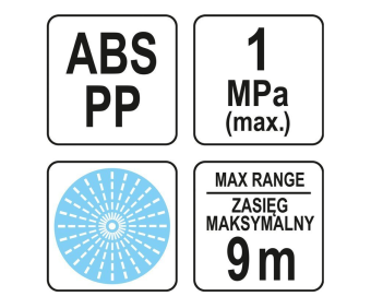 FLO Зрошувач на кілку , до шлангу 1/2", радіус дії- 9 м, тиск подачі води- 1 MPa  | 89257