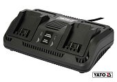 YATO Зарядний пристрій YATO для Li-Ion 18 В з 2 терміналами. від мережі 230 В  | YT-82849