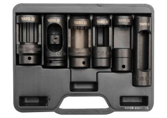 YATO Набір насадок до форсунків в дизельний двигун YATO : квадрат- 1/2", 6 шт. | YT-0622