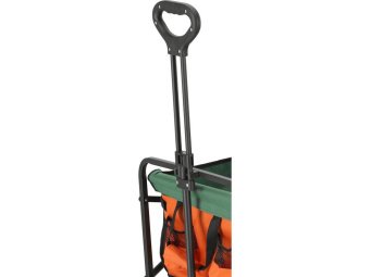 Візок присадибний розкладний на 4 колесах FLO з поворот важілем, ємність- 79х 44х 26см, навант 100кг