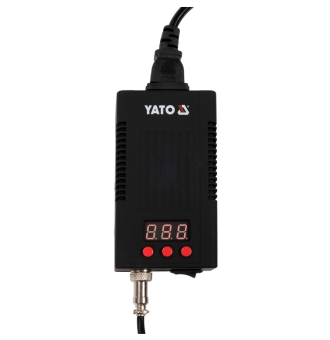 YATO Паяльна станція мережева: 110-230 V YATO; Р= 75 Вт, t°= 90-480°С, жало тип T12, LCD табло  | YT
