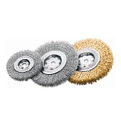 Щетка цилиндрическая однорядная 178х14х12-30 мм, Стальная гофрированная проволока 0.2 мм LESSMANN