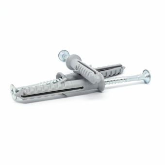 Распорный дюбель для быстрого монтажа 6х 60 бортик потай 100 шт // НЕЙЛОН