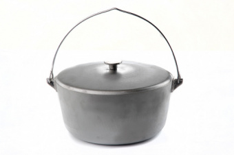 Котел алюминиевый с крышкой и дужкой 278мм 8л СИЛА