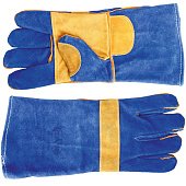 Рукавиці Краги на підкладці сині з жовтим надолонником довгі KEVLAR (69677) р.12 Україна | 16-251