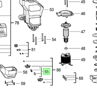 MILWAUKEE Комплект щіток вугільних для K850S