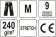 YATO Штани робочі чорні YATO, розмір M; 9 киш 64%- поліестер, 34%- бавовна, 2%-еластан, відсвічув вс