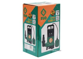 FLO Насос для брудної води мережевий, 1100Вт, 16000 л/год, макс.висота- 15,5 м  | 79775