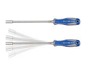 KING TONY Отвертка торцевая 8 мм, 300 мм, гибкая, для хомутов | 1453-08