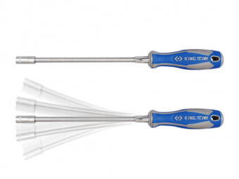 KING TONY Отвертка торцевая 8 мм, 300 мм, гибкая, для хомутов | 1453-08