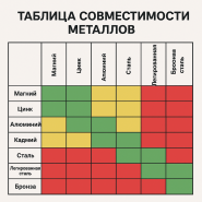 Рекомендации по сочетаниям сталей (или почему нельзя крепить алюминий к нержавейке)