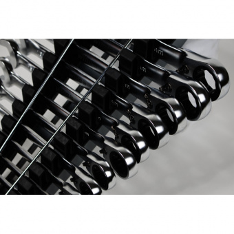 WIHA Набор комбинированных реверсивных гаечных ключей с трещоткой 13 предметов с держателем от 8 до 