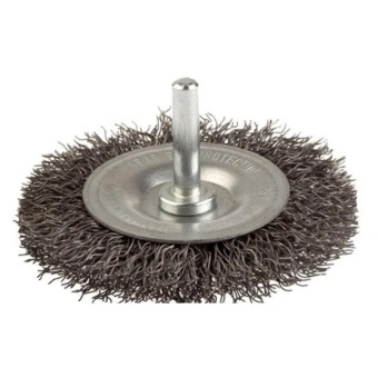 Щетка цилиндрическая 75х10 мм, хвостовик 6 мм, Нерж. проволока 0.30 мм, 4500 об/ мин Постер LESSMANN