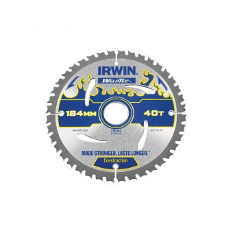 IRWIN Диск пильный по деревоматериалам Weldtec CSB 184мм/40T AR16 | 1897381