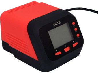 Паяльна станція мережева 110-230 V YATO; Р= 75 Вт, t°= 90-480°С, жало тип T12, LCD табло [12]