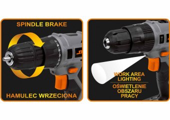 STHOR Шуруповерт-дриль ударний акумуляторний : 18 В, Li-Ion 1,3 АхГод, КМ- 22 Nm, патрон Ø≤10 мм  | 