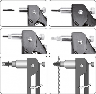 VOREL Заклепочник для нітогайок М3-М6, l=265 мм  | 70270