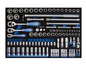 KING TONY Набор торцевых головок 1/4" 3/8" 1/2". 103 предмета. (EVA ложемент) | 9-9003MRV
