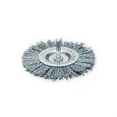 Щетка цилиндрическая 100 мм, хвостовик 6 мм, Полимерабразивний ворс зерно 80 / 1.2 мм LESSMANN