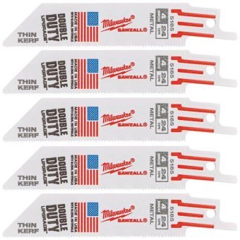 MILWAUKEE Полотно для шабельних пил THIN KERF, 100х1,0мм, (5шт), (метал)