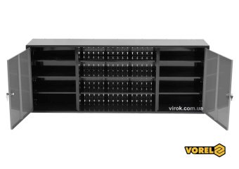 VOREL Шафа настінна для майстерні : 1580 х 265 х 630 мм, з лакованої бляхи t= 0.8-1 мм  | 58441