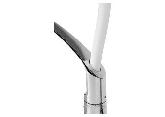 FALA Змішувач води "FLEXIBLE-2" для раковини з гнучкою білою лійкою, регулюв. потоку води, l= 60 см 