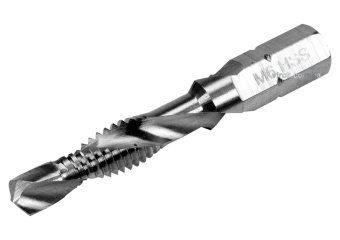 YATO Свердло-мітчик YATO М6 х 1 мм, HSS М2, HEX-1/4", l= 44/8 мм  | YT-44843