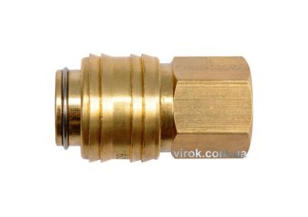 YATO Швидкознімне латунне з'єднання пневматичне YATO, Ø= 1/4" і внутр. різьбове Ø= 3/8"  | YT-24093
