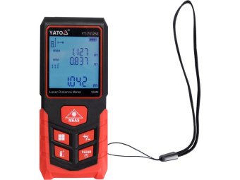 Дальномір лазерний YATO з LCD- дисплеєм дальн- 100м, похибка ±2мм, виміри площі і об'єму живл- 2-ААА