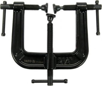 YATO Струбцина з 3 гвинтовими затискачами YATO, тип "С", 62х 62 мм  | YT-64242