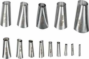 YATO Сопла для нанесення герметиків YATO Ø= 5-35 мм, з нержавіючої сталі, 14 шт.  | YT-52622