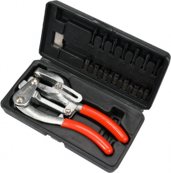 YATO Кліщі для проколювання отворів YATO в листов. металі ≤ 1 мм, 14 насадок Ø= 2-7 мм, 16 шт + кейс