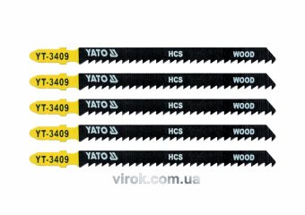 YATO Полотно для електролобзика(дерево) YATO : 8TPI, L= 115 мм. Уп. 5 Шт.  | YT-3409