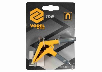 VOREL Тримач для пензля магнітний : L= 90 мм, два магніти, пластикова ручка, пружинний затиск  | 095