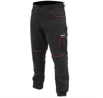 YATO Штани робочі COMFY YATO розмір L, чорно-червоні, 7 кишень, 100% бавовна  | YT-79242