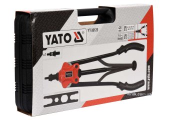 YATO Заклепочник дворучний YATO для нітогайок М3; М4; М5; М6; М8; М10; М12; l=420 мм в футлярі  | YT