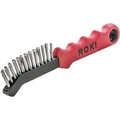 Щетка ручная для чистки суппортов 225х90 мм, проволока 0.35 мм, 2-рядная LESSMANN