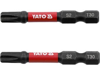 Насадка викруткова ударна YATO TORX T30 х 50 мм. HEX 1/4", 2 шт.[10]